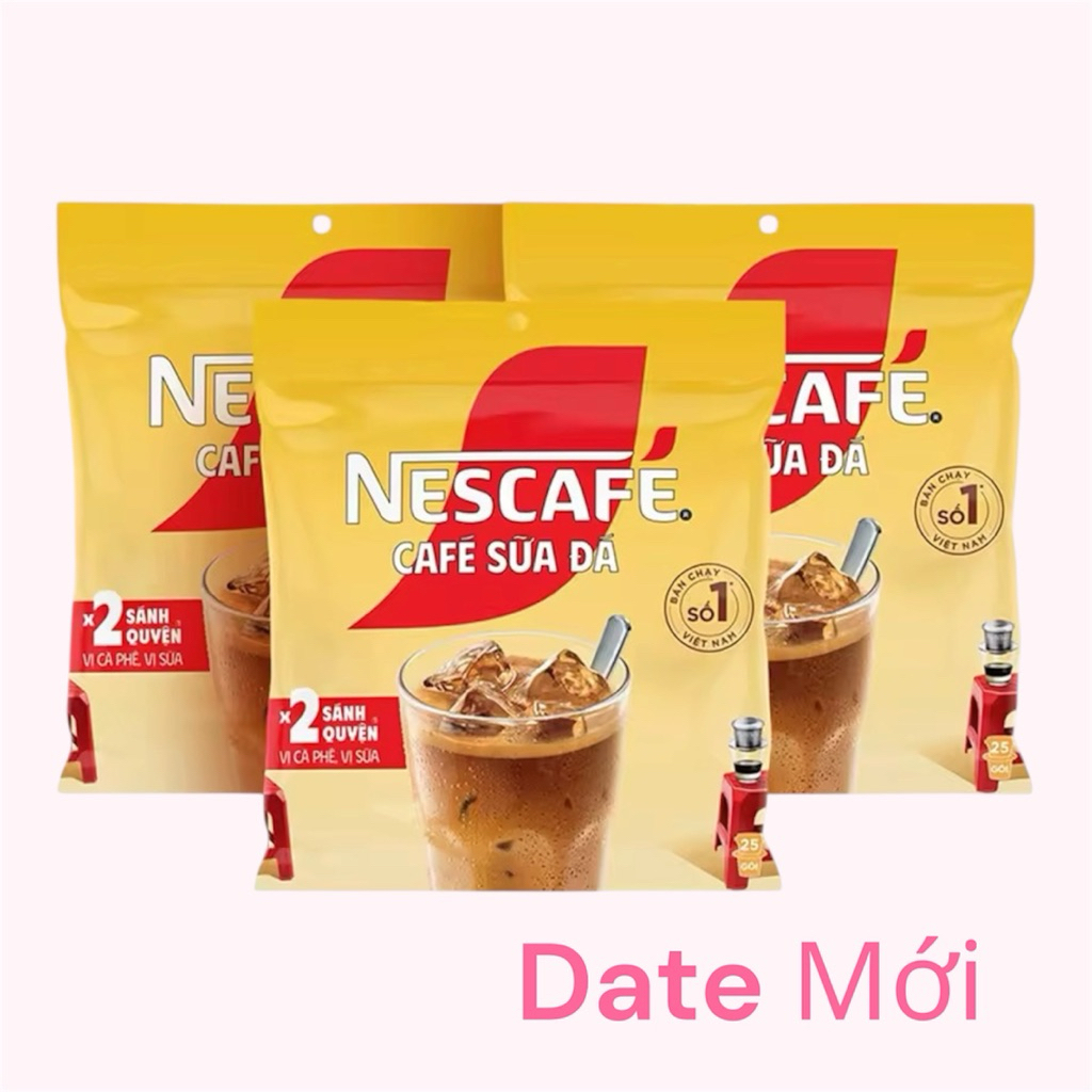 Nescafe Sữa Đá Cao Cấp (25gói x 24gr) DATE MỚI