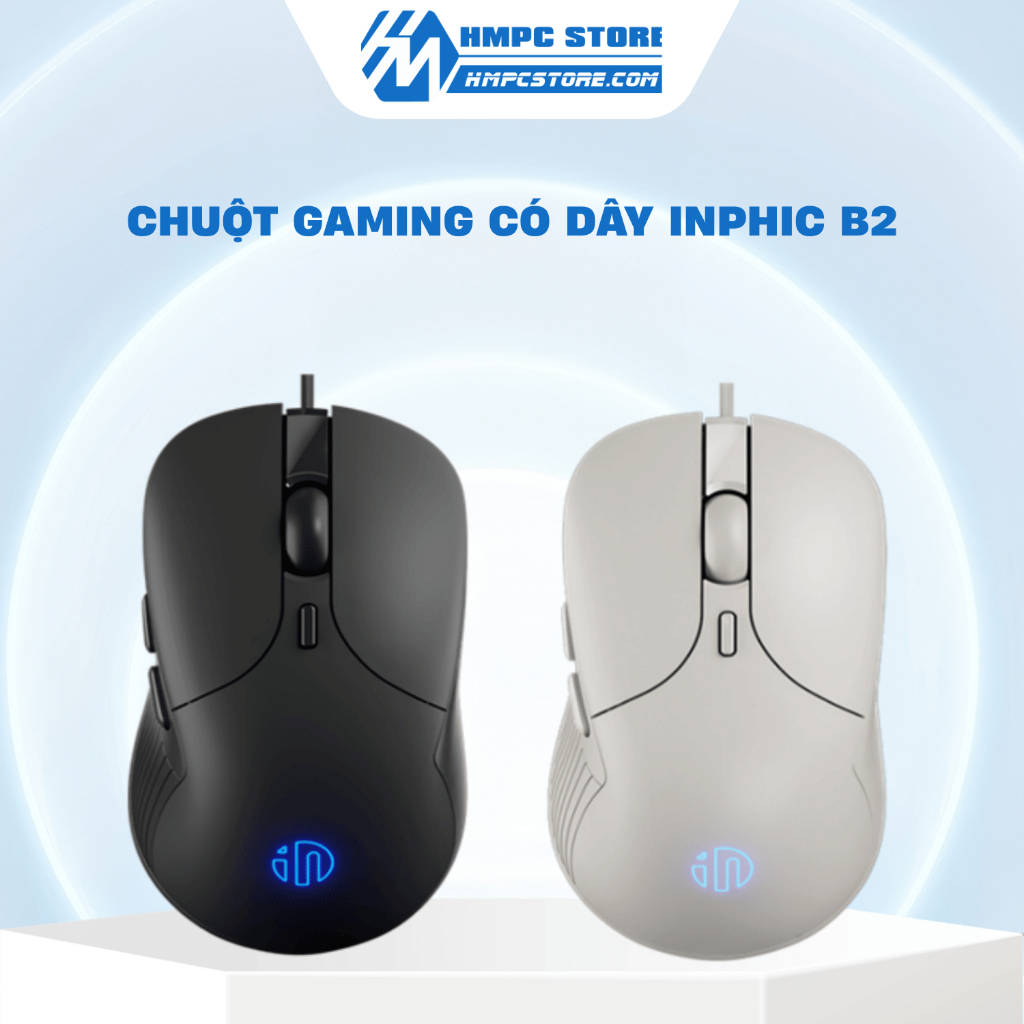 [ Hàng chính hãng ] Chuột gaming có dây INPHIC B2 | Đen - Trắng | Bảo hành 12 tháng