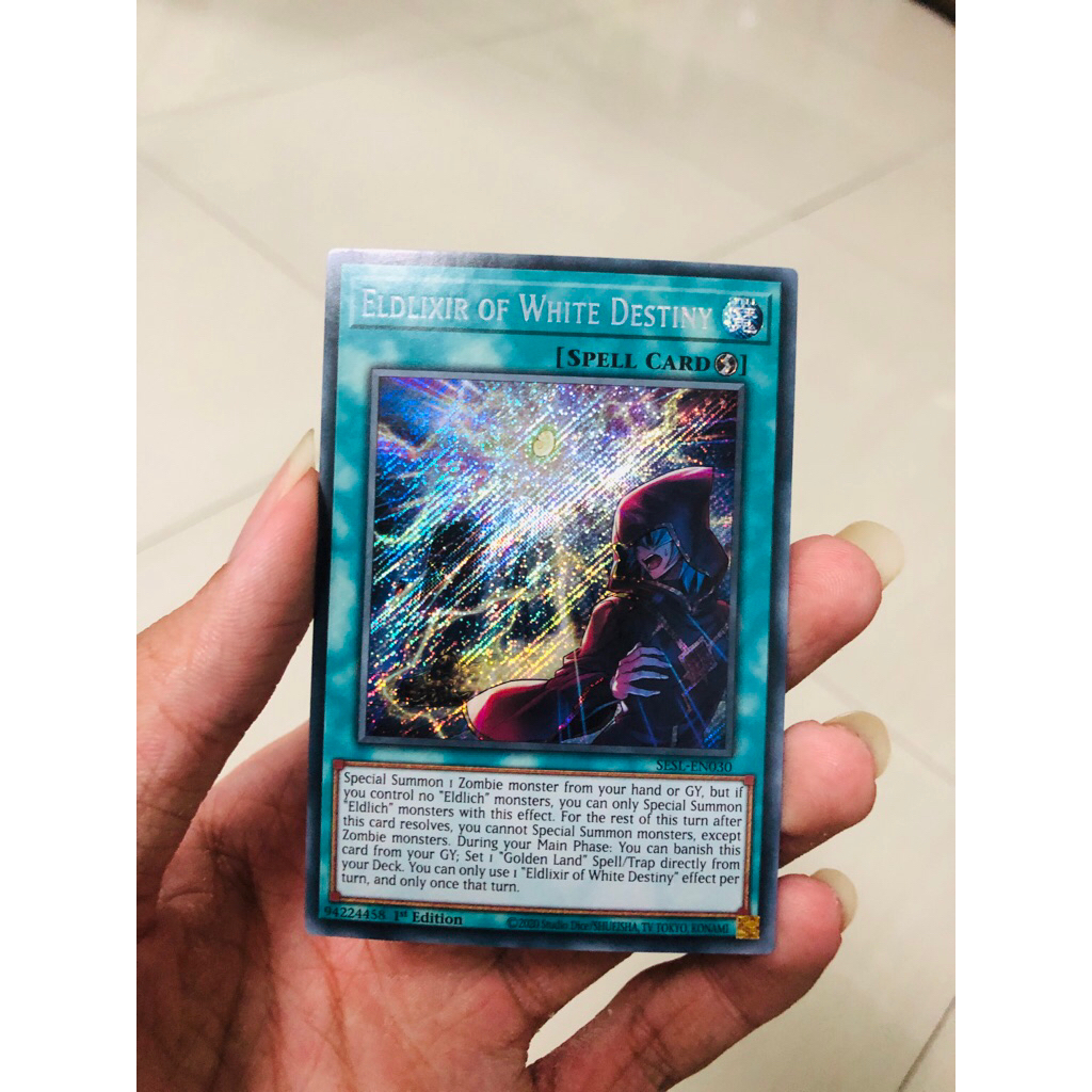 Thẻ bài Yugioh Eldlixir of White Destiny (SESL-EN030) - Secret Slayers Secret Rare 1st Edition