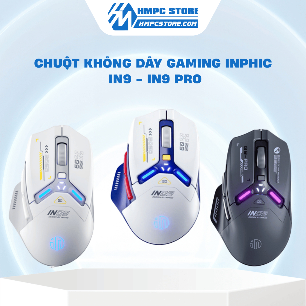 [ Hàng chính hãng ]  Chuột không dây gaming INPHIC IN9 - IN9 PRO | Bảo hành 12 tháng