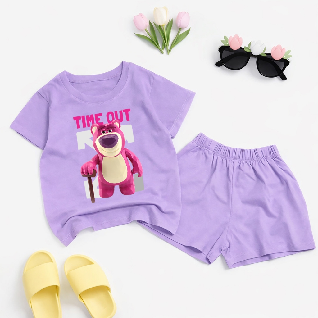 Bộ bé gái hình gấu dâu cho bé gái siêu xinh cho bé 6-24kg.BGL38.