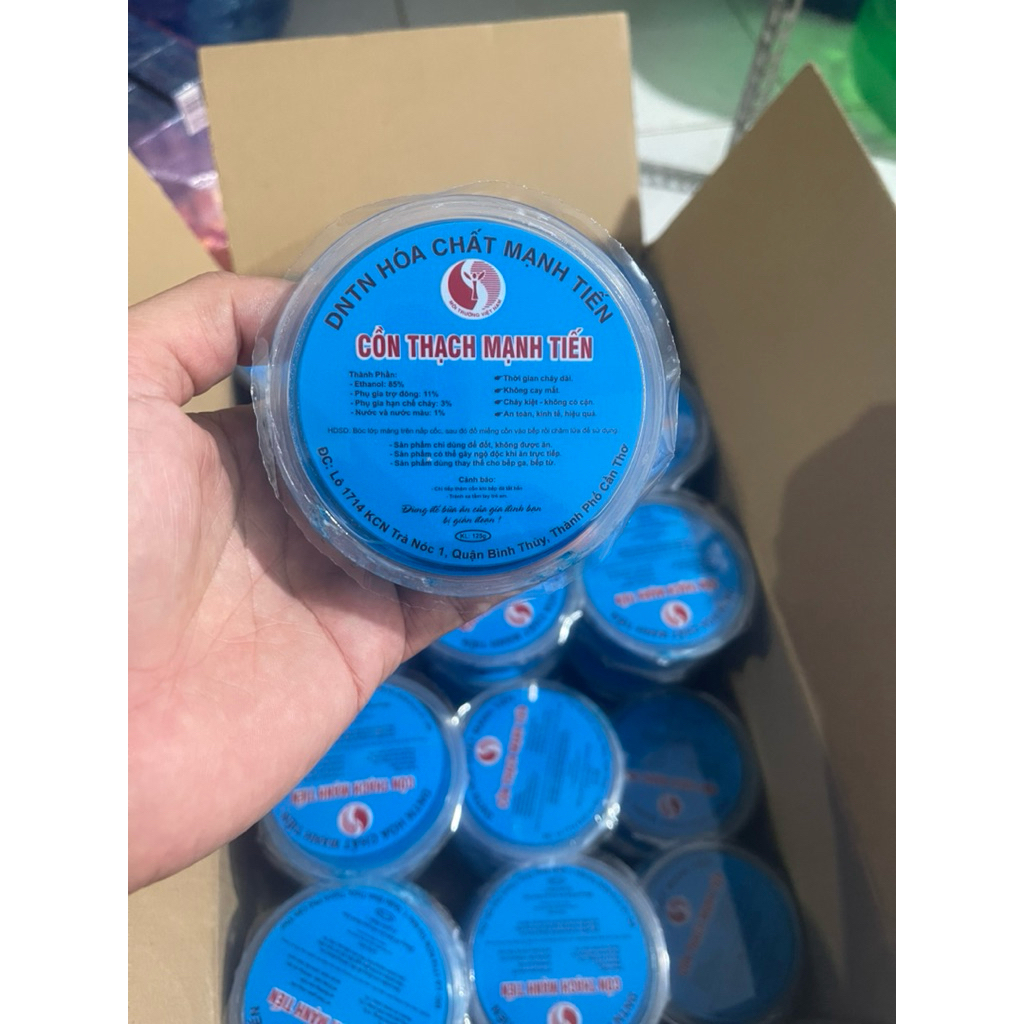 CỒN THẠCH không khói không cay mắt 1 thùng 60 ly 125g