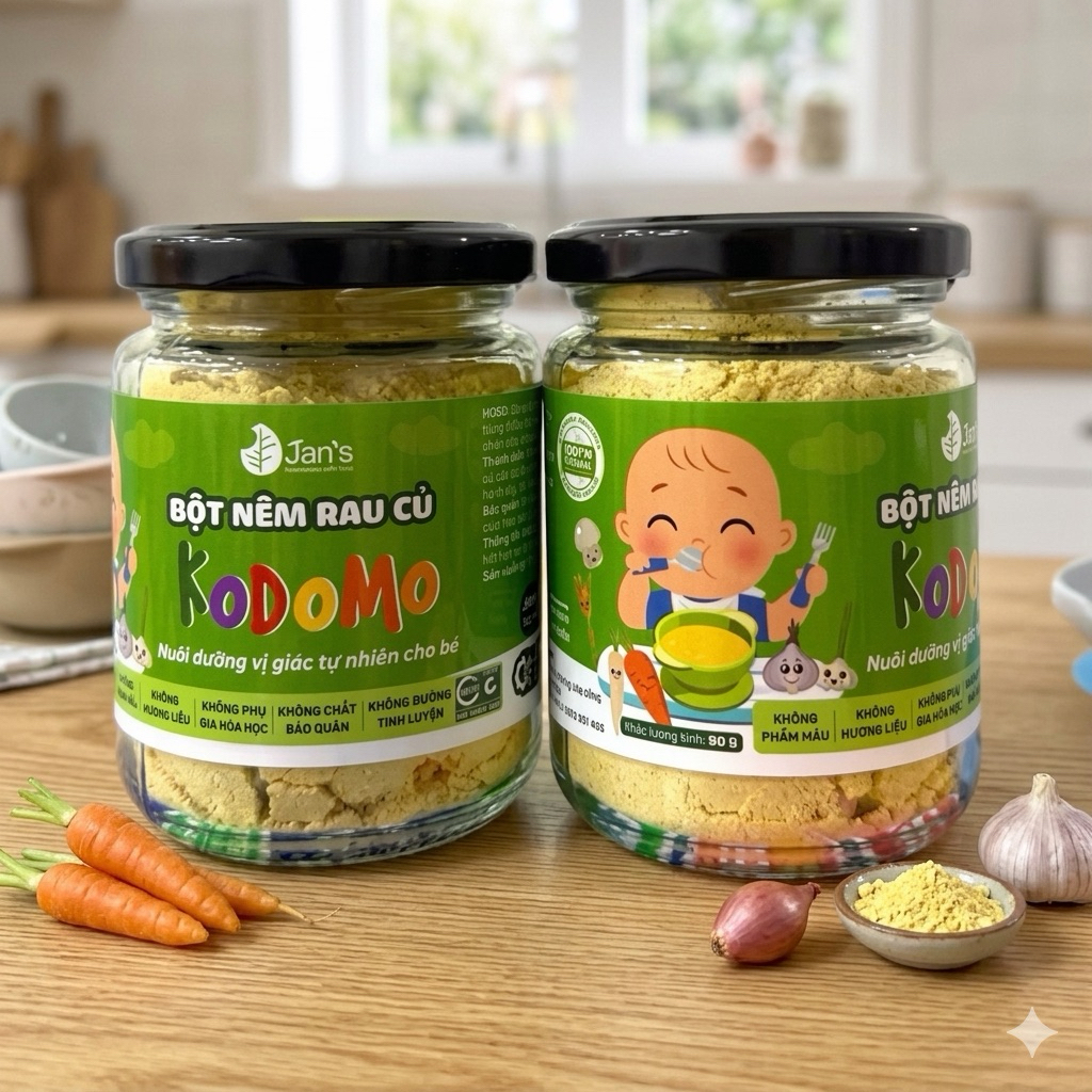 Bột nêm dinh dưỡng Kodomo 90gr-MẪU MỚI