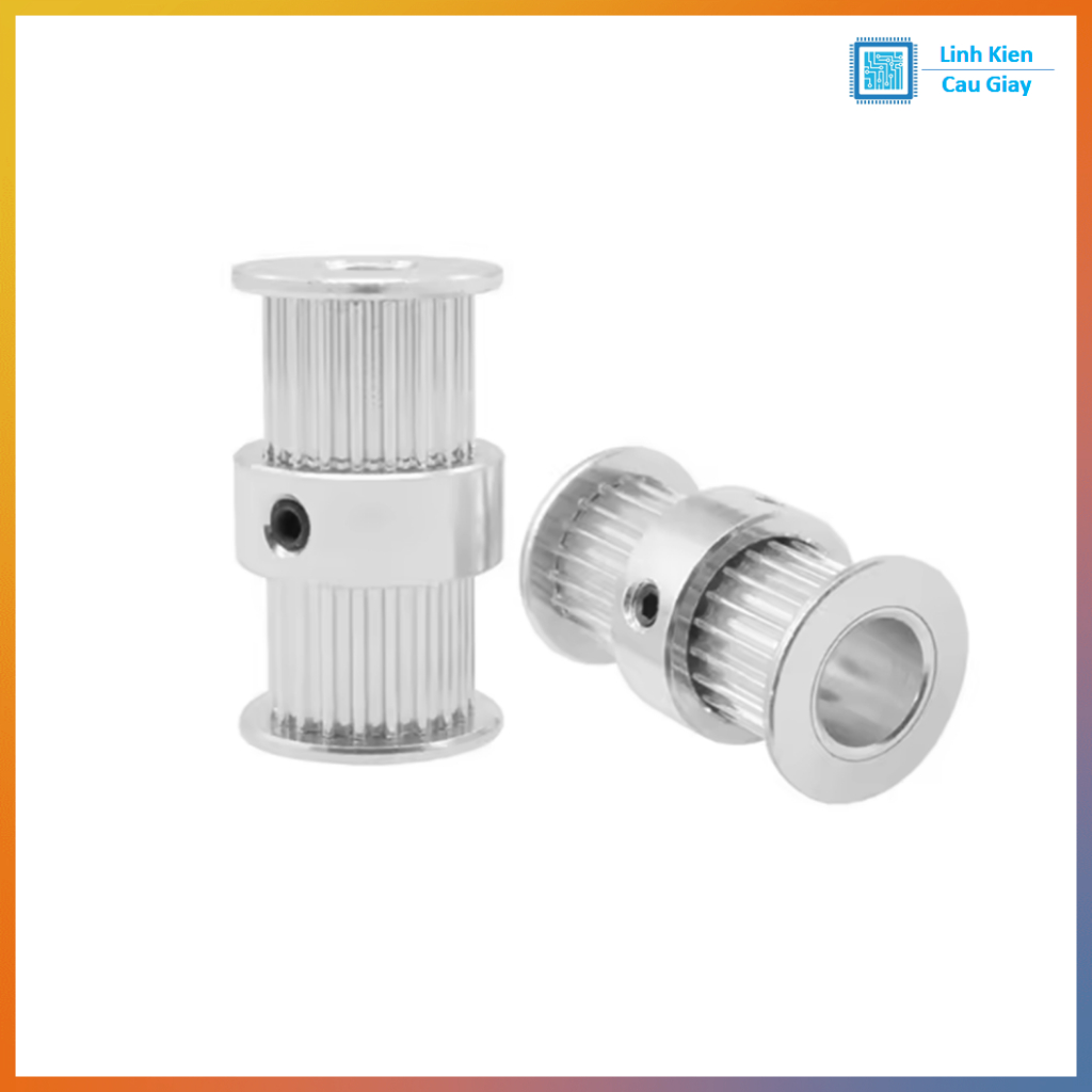 Puly GT2 đôi - 20 răng trục 5/8 mm