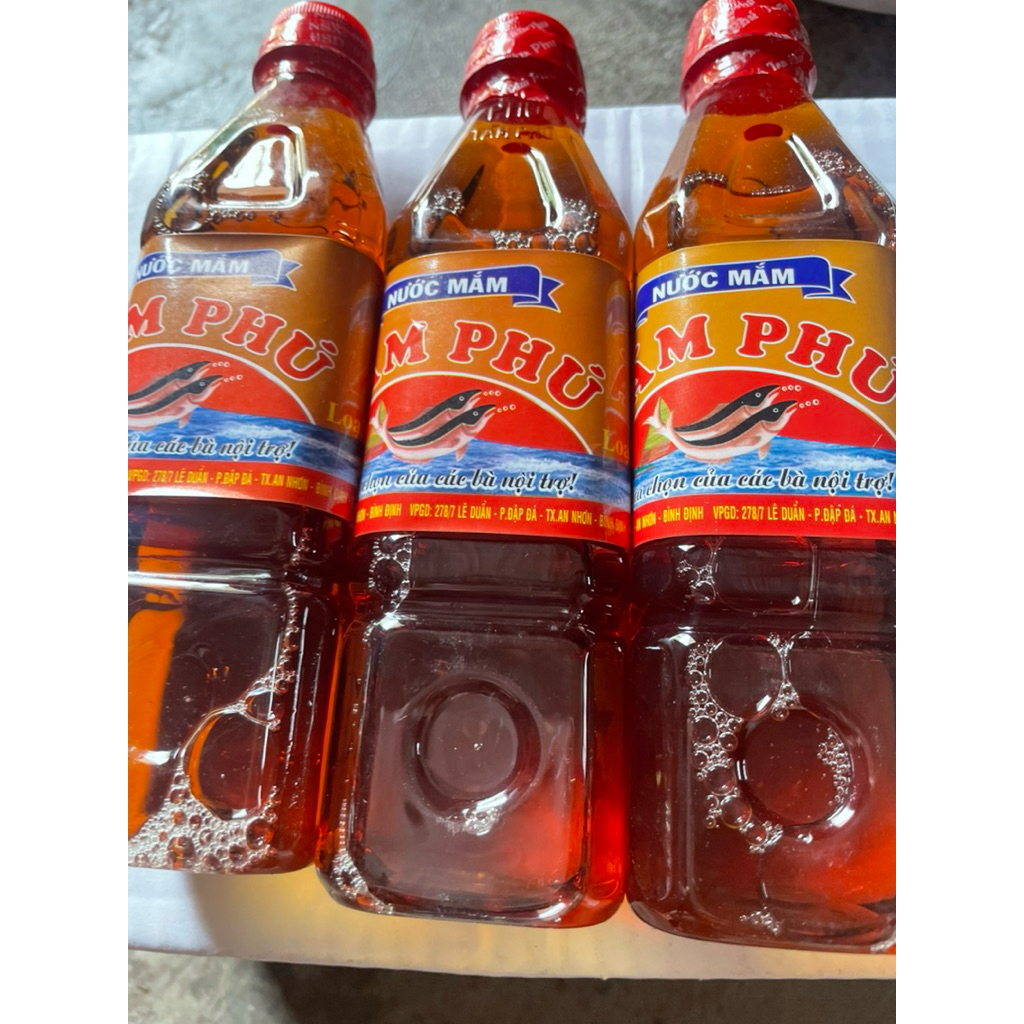 Thùng 24 Chai 480ml Nước Mắm Cá Cơm Tám Phú Bình Định – Cá Nhỉ Loại 1, Truyền Thống Nước Mắm  Cá Cơm