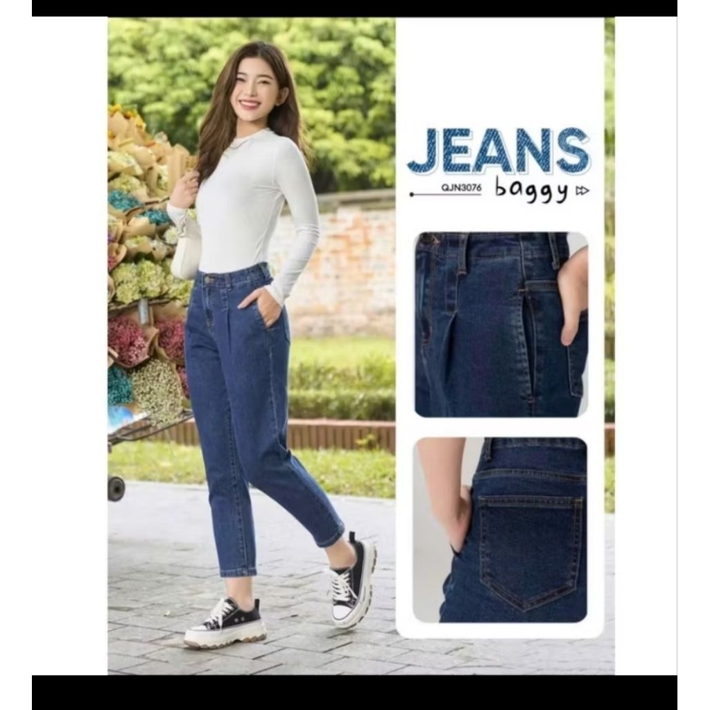 (Quần jean nữ) quần jean dáng bagi boy