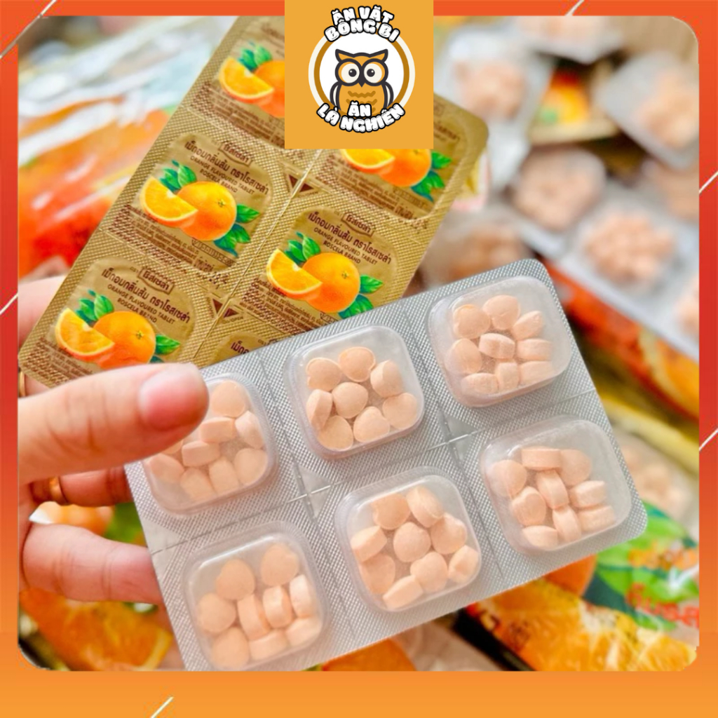 Kẹo Cam Vitamin C Thái Lan Gói 24 Hộp,  Ăn Vặt Tuổi Thơ
