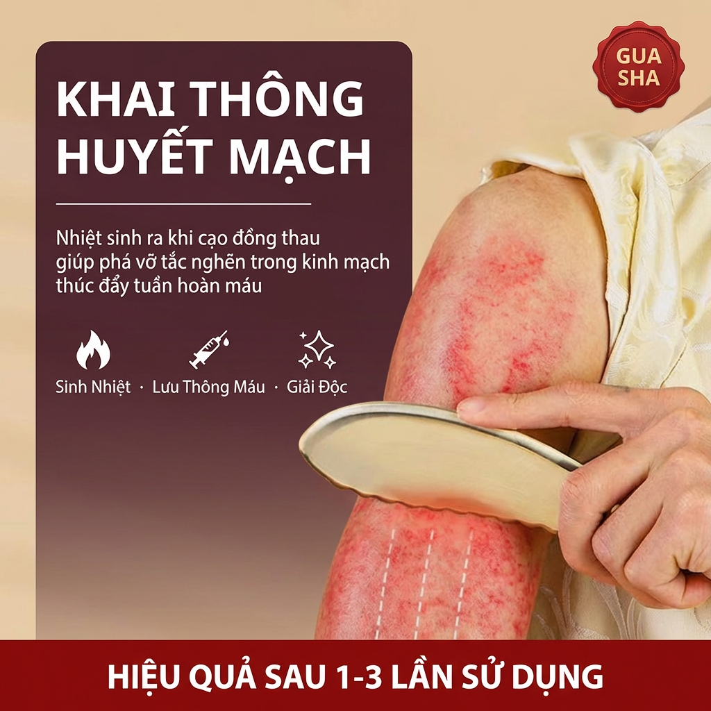 Thanh Cạo Gió Đồng Thau Nguyên Chất Giải Cảm Thông Kinh Giảm Đau Xương Khớp An Toàn Hiệu Quả Tức Thì liệu pháp cổ truyền