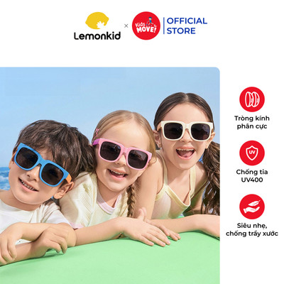 Kính râm cho bé gấp gọn Lemonkid, chống UV400, gọng dẻo chống gãy, siêu nhẹ cho bé 3-12 tuổi