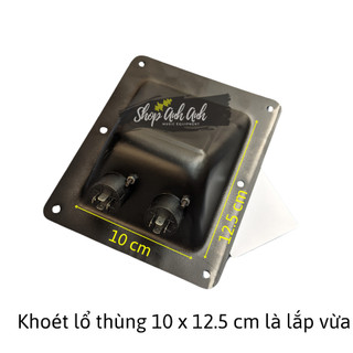 Trạm Loa Sắt 14x17cm Lổ Thùng 12.5x10 sẳn jack loa speakon cái có nắp chống nước