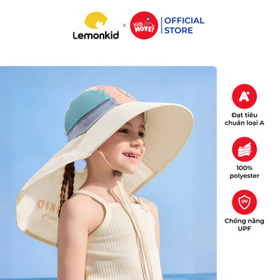 Mũ chống nắng cho bé vành rộng Lemonkid, chống UV UPF113, thoáng khí, cho bé 2-12 tuổi