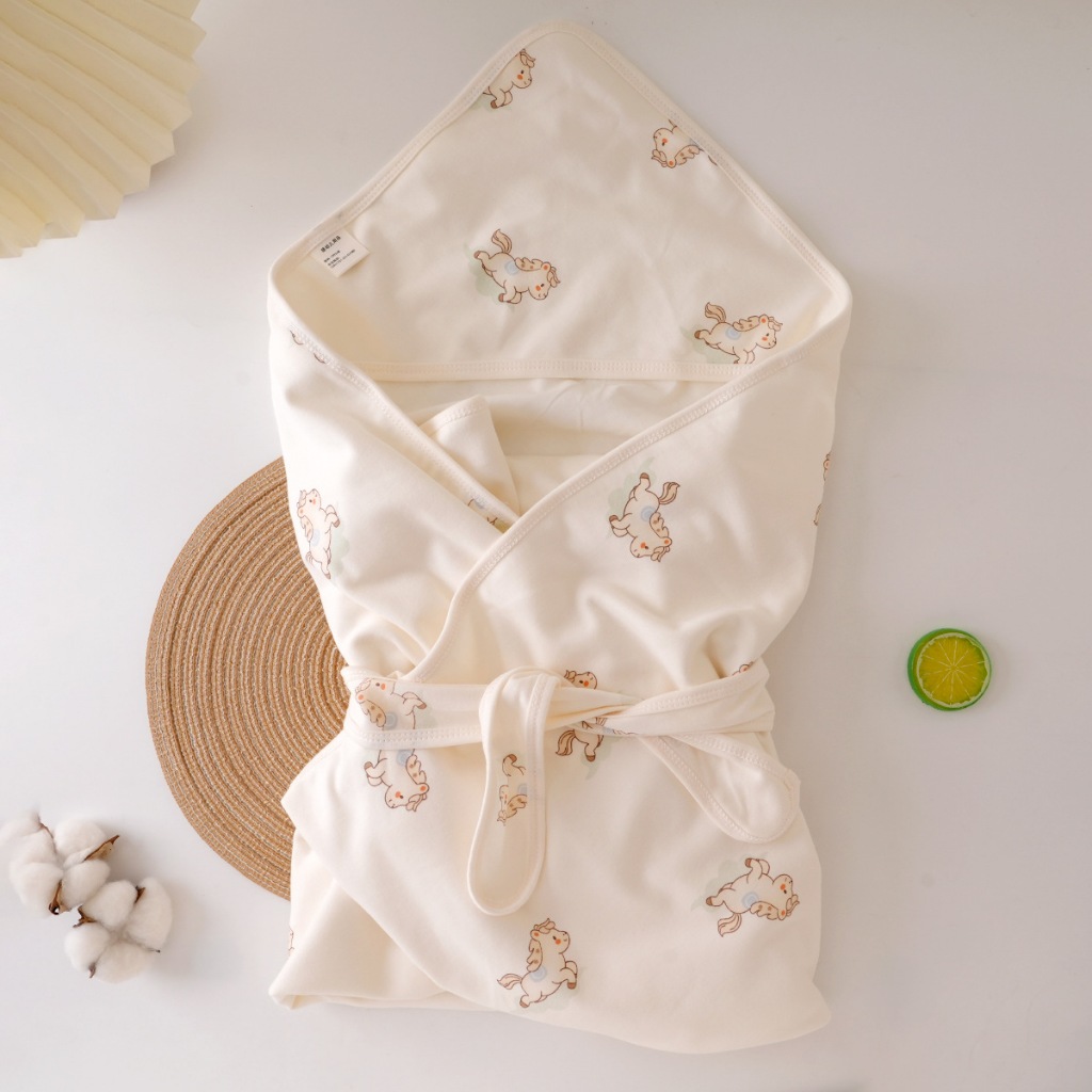 Ủ choàng sơ sinh Panda Kids sơ sinh xô Muslin đón bé sau sinh - HT857