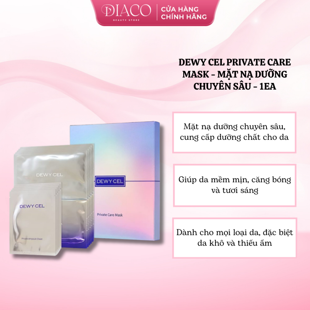 DEWYCEL PRIVATE CARE MASK – MẶT NẠ DƯỠNG DA CHUYÊN SÂU, PHỤC HỒI & LÀM SÁNG DA – 1 MIẾNG