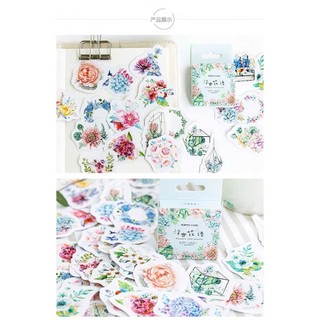 Bộ sticker/ Hình dán Hoạ Tiết Thiên Nhiên Hoa Lá Nhiều Kiểu Dáng (45 Hình)