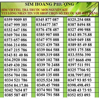 Sim viettel số đẹp đồng giá 150k PL1