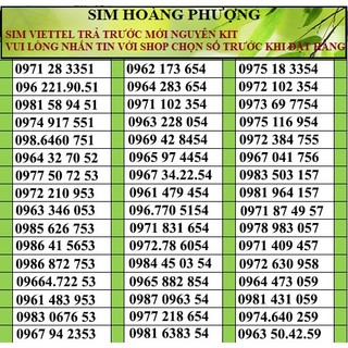 Sim viettel số đẹp đồng giá 150k PL1
