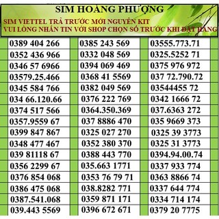 Sim viettel số đẹp đồng giá 150k PL1