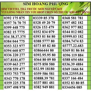 Sim viettel số đẹp đồng giá 150k PL1