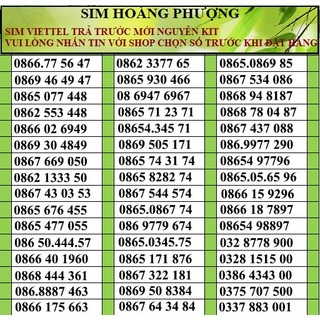 Sim viettel số đẹp đồng giá 150k PL1