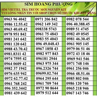 Sim viettel số đẹp đồng giá 150k PL1