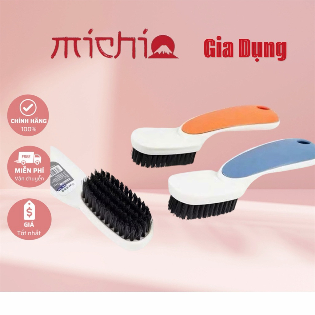 [Gấp gọn] Bàn Chải Đánh Giày Dép Nhỏ Gọn Tiện Lợi, Bàn Chải Đa Năng Cứng Cáp Cầm Lông Nhựa PP Mềm Mạ
