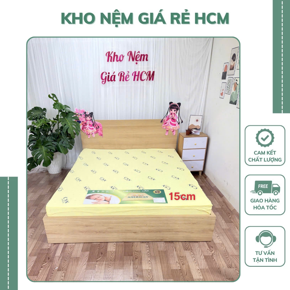 (SHIP TỈNH TOÀN QUỐC) Nệm Cao Su Non American Tổng Hợp - BH 15 NĂM Cao Cấp Đàn Hồi Tốt Thông Thoáng Mềm Êm | BigBuy360 - bigbuy360.vn