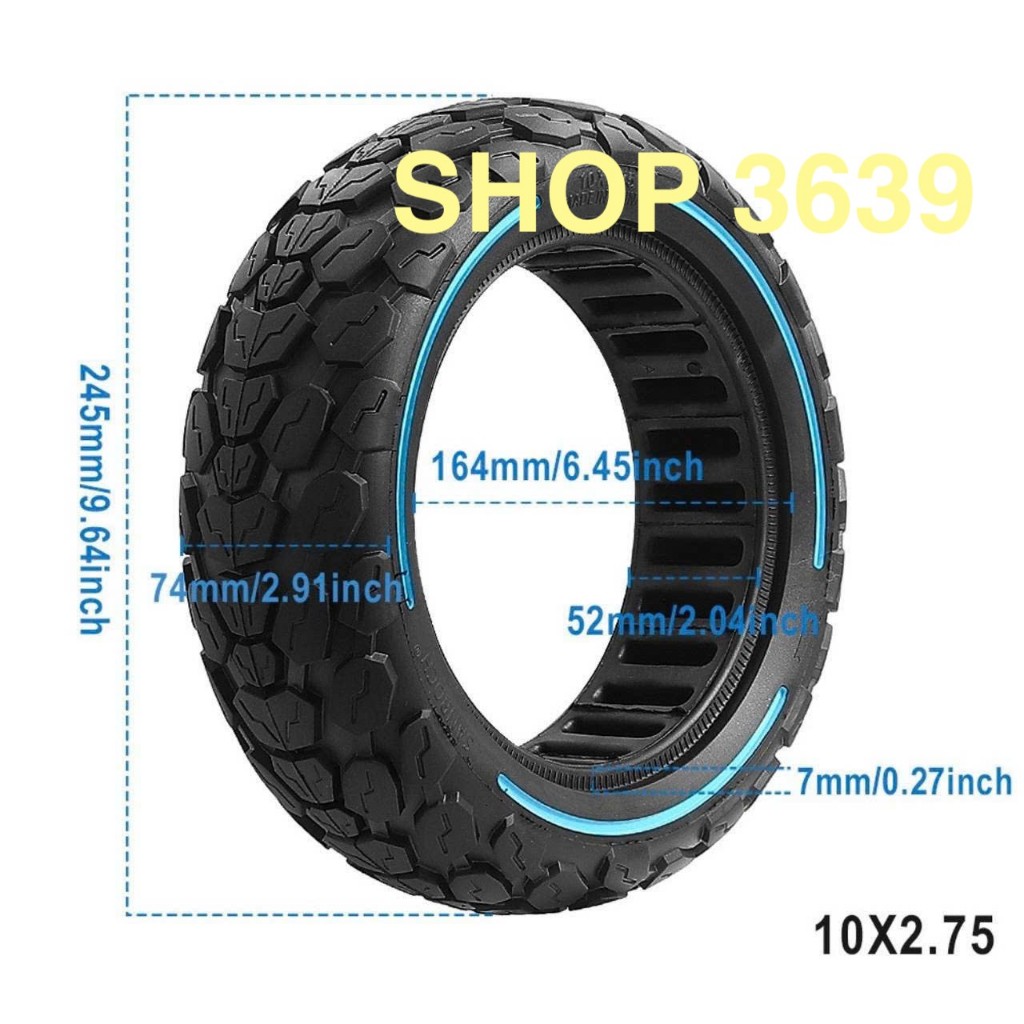 Vỏ Đặc Xe Điện GoKart 10x2.75