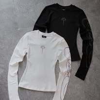 ÁO Hidden Culture - LIGHT THORN T-shirt - Black/White