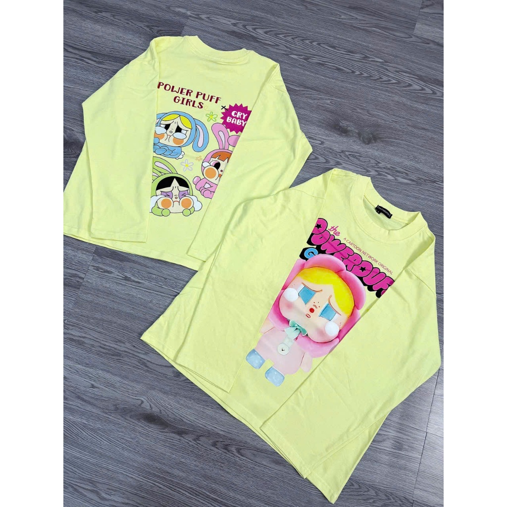 [HOT TREND] CẬP BẾN] ÁO TAY DÀI CRY BABY x POWERPUFF GIRLS