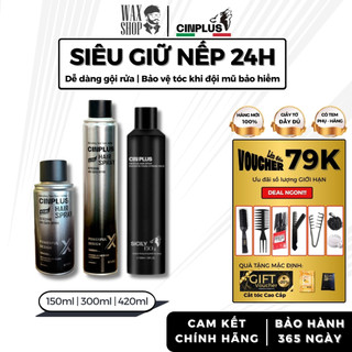 [SIÊU DEAL] Gôm xịt tóc nam Cin Plus Hair Spray 300ml, Hair Spray X 420ml giữ nếp và tạo texture tốt