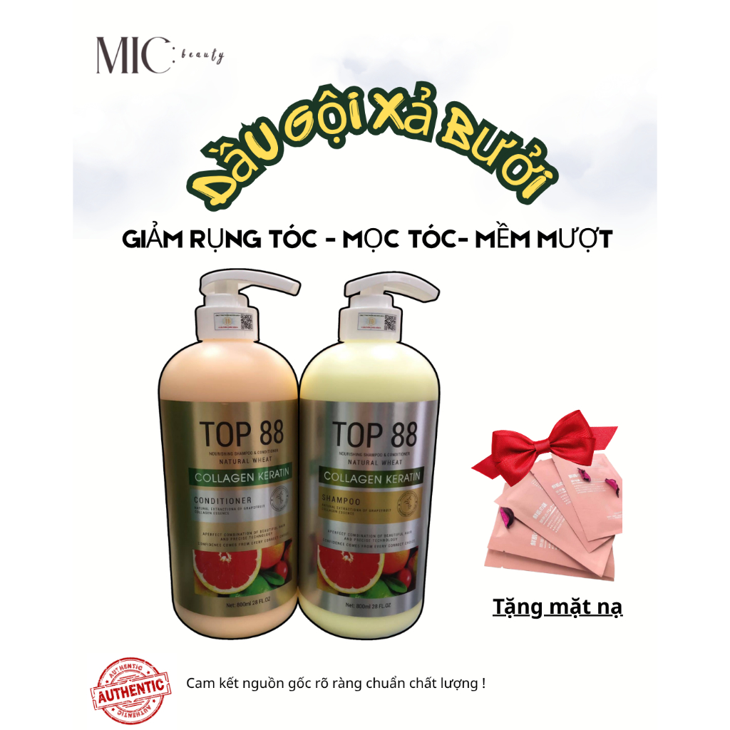 Dầu gội xả bưởi Top88 800ml