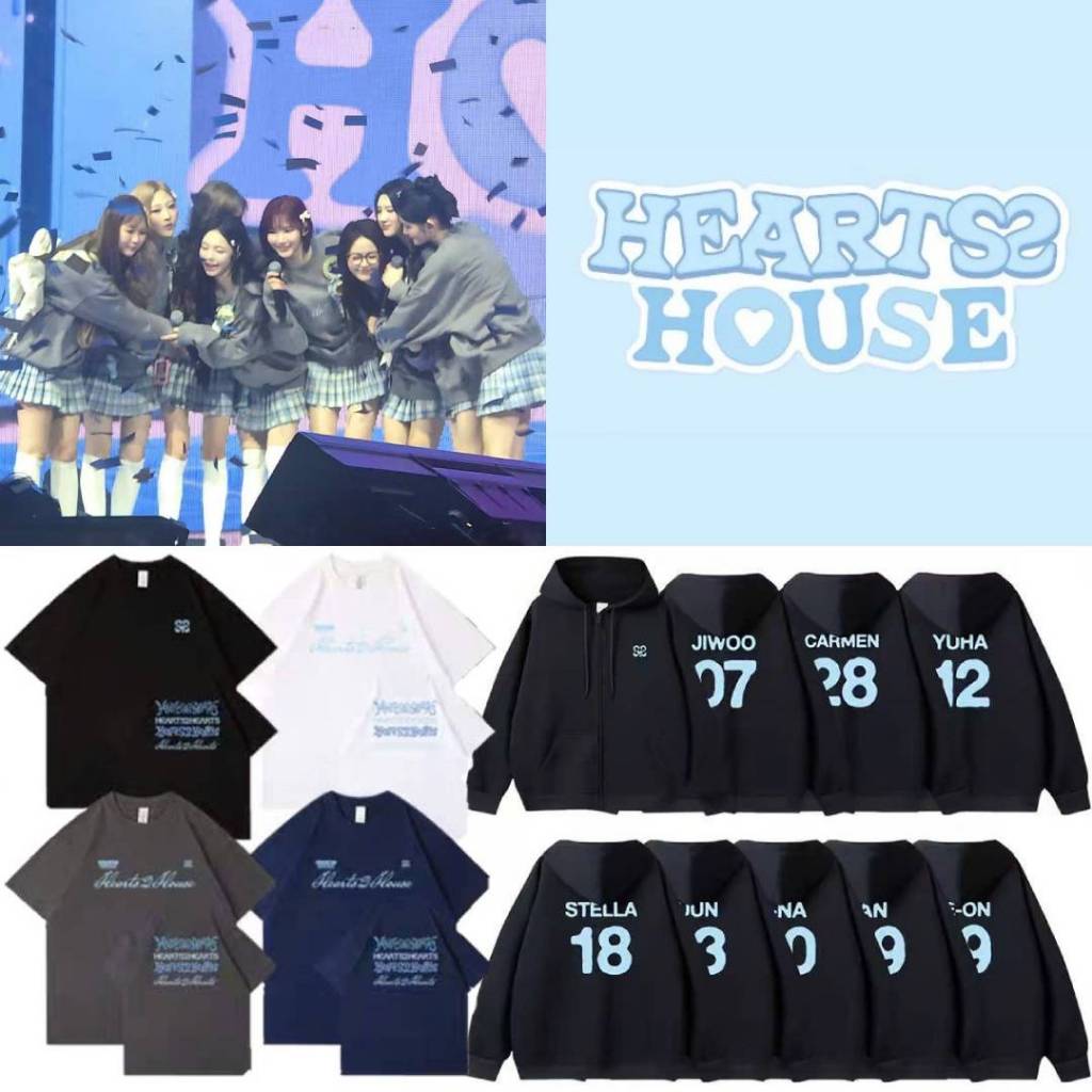 Áo thun + hoodie fanmeeting Hearts2Hearts - Hearts 2 House
