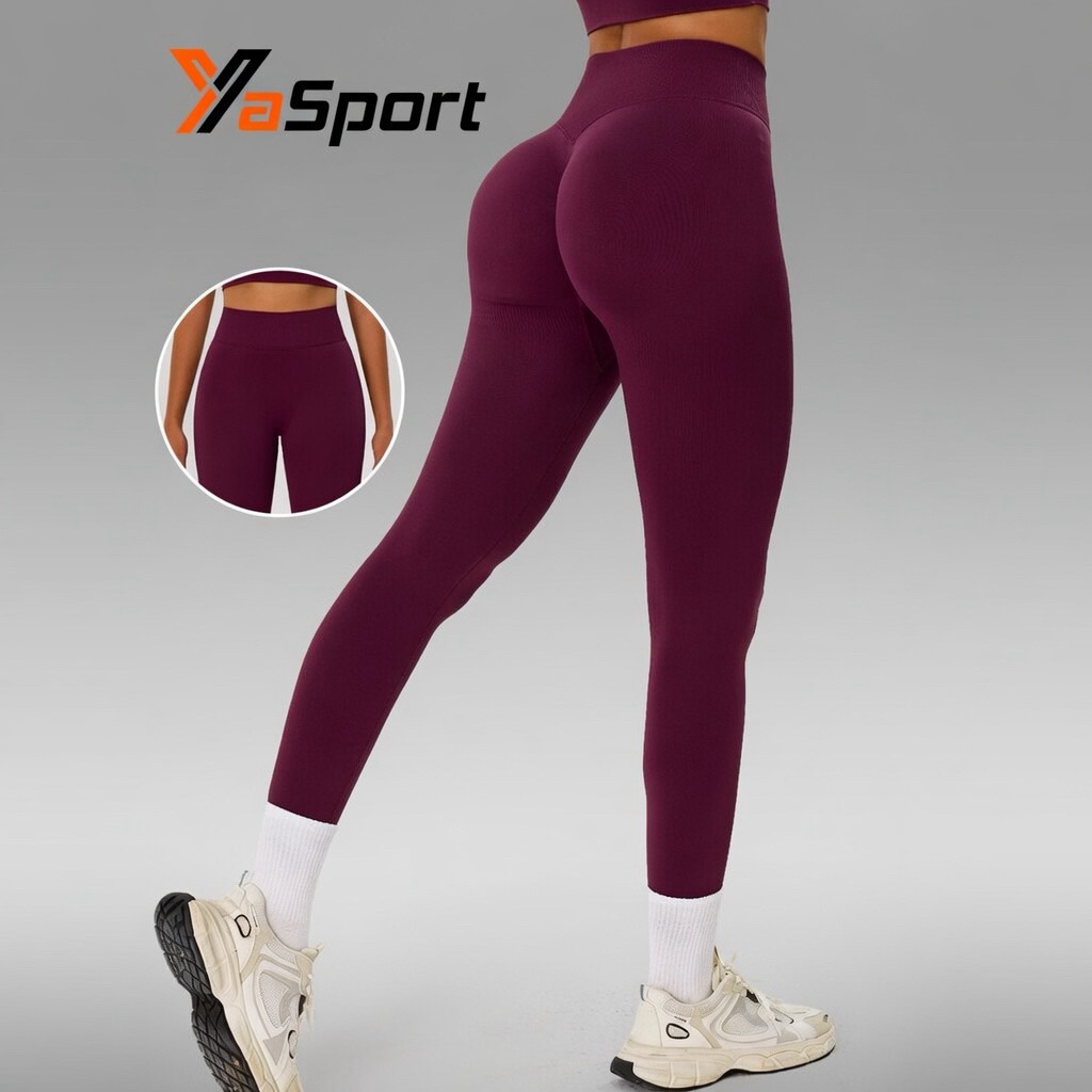 YaSport - Quần Yoga Nữ Cạp Cao Nâng Vong 3 - Quần Tập Gym Tôn Dáng Nhanh Khô Chạy Bộ YS5.52A