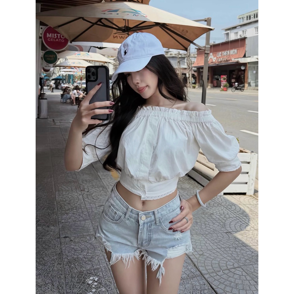 𝐀𝐛𝐨𝐮𝐭 𝐦𝐨𝐨𝐧 |[ CÓ SẴN] QUẦN SHORT DENIM RÁCH