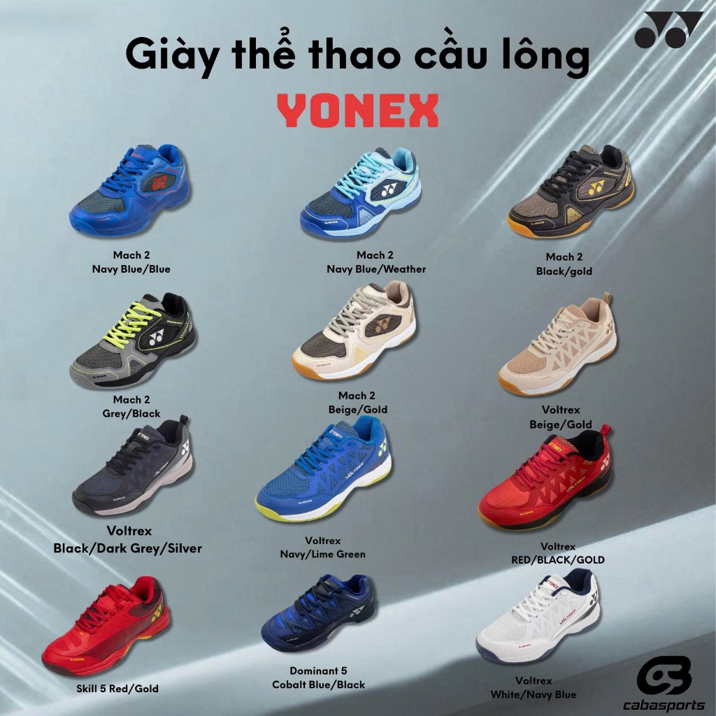 Giày cầu lông Yonex Voltrex, Mach 2, Skill 5, Dominant 5 chính hãng chất lượng giá tốt