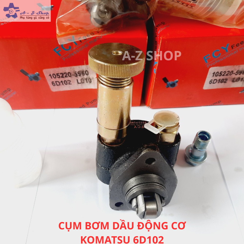 [SỈ] CỤM BƠM DẦU ĐỘNG CƠ KOMATSU 6D102 SỬ DỤNG HEO DẦU CƠ (GIÁ 1 CÁI)