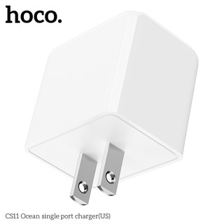 Cốc sạc Hoco CS11 chân dẹp, cổng USB-A max 2.1A