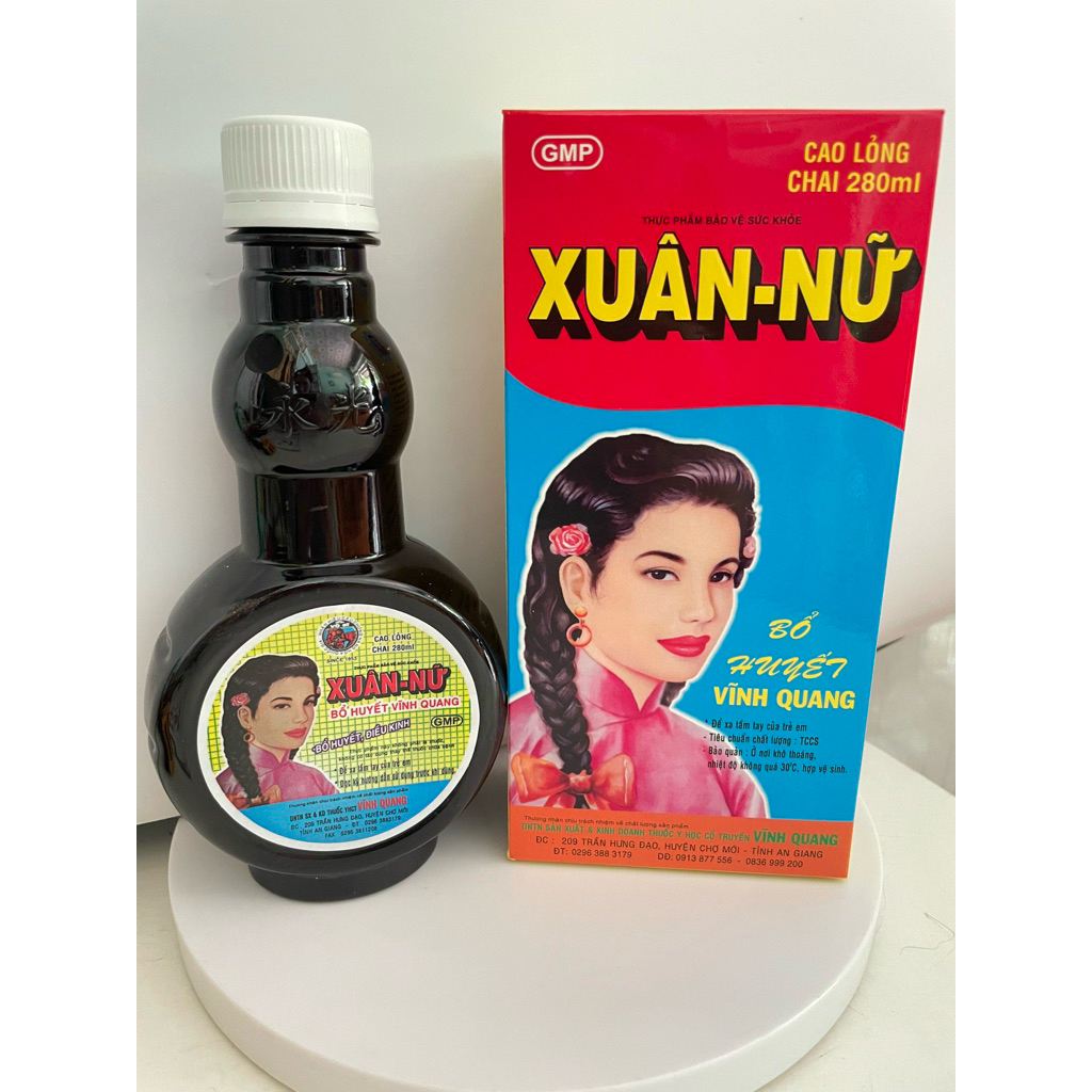 Xuân Nữ Bổ Huyết Vĩnh Quang 280ml- Điều hoà kinh nguyệt, đau bụng kinh, bế kinh, tắc kinh