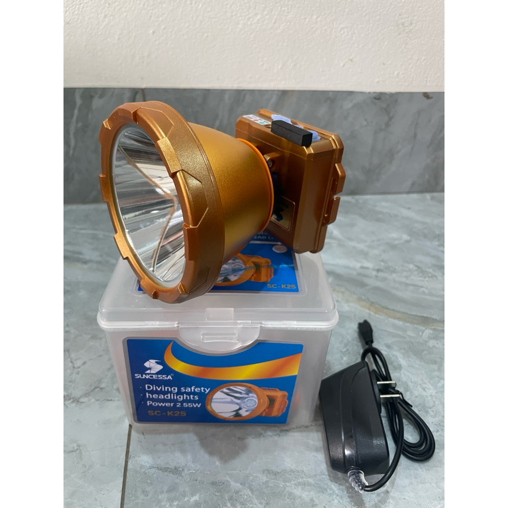 Đen pin đội đầu, đèn pin chống nước K25  ( ducanh888 )