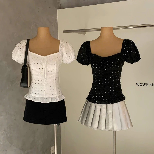 [HOẢ TỐC - HN ] Yun Linen Top - Áo linen tay bồng kiểu, phối chun chấm bi By BUN222 | BigBuy360 - bigbuy360.vn