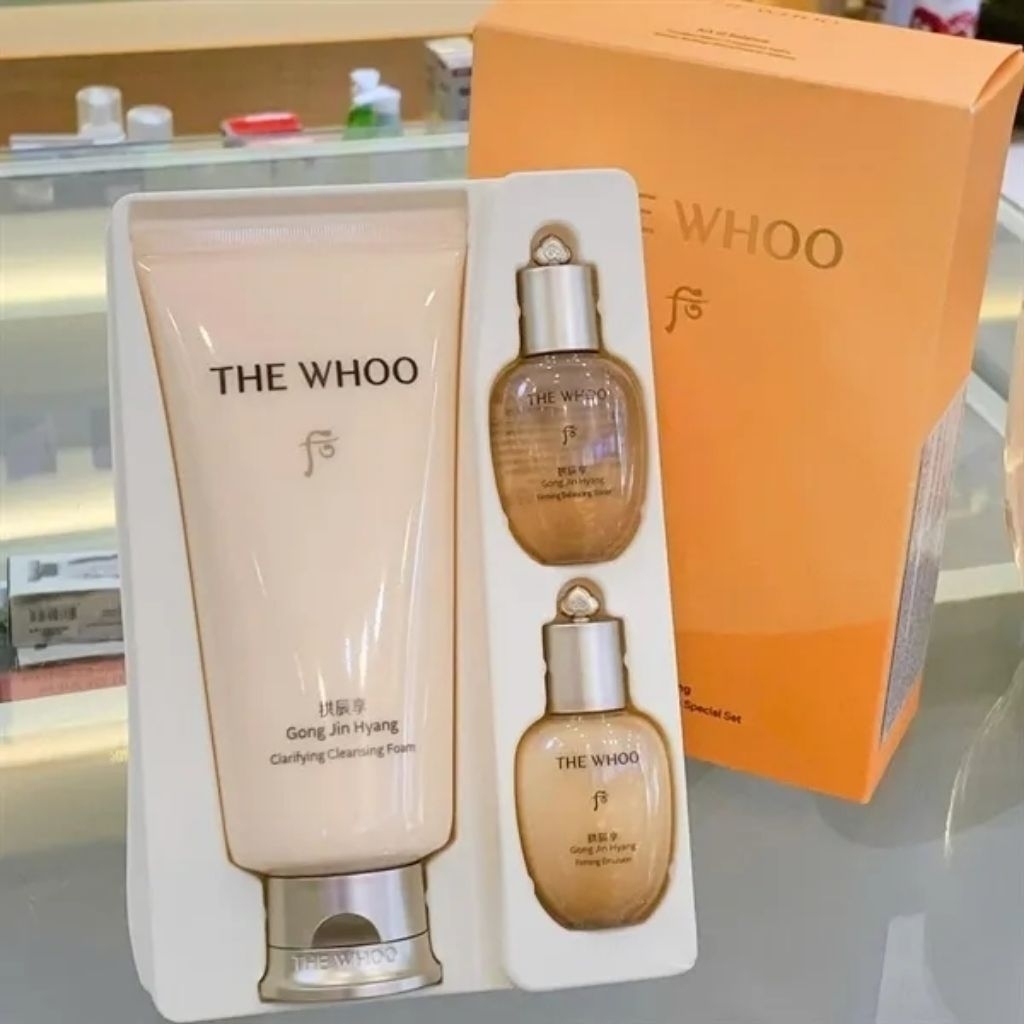 Set Sữa Rửa Mặt Whoo Vàng The Whoo Gongjinhyang Clarifying Cleansing Foam.

