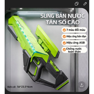 🔫 SÚNG PHUN NƯỚC ĐIỆN TỰ ĐỘNG CAO CẤP – LED MÀU SIÊU ĐẸP