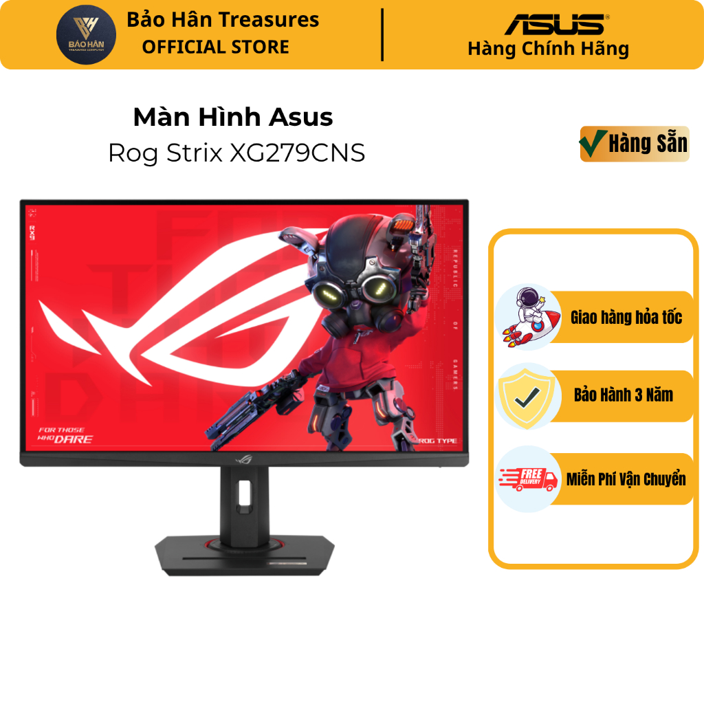 Màn hình phẳng Asus Rog Strix XG279CNS 27'' FHD IPS 380Hz 0.3ms chuyên game - Hàng Chính Hãng