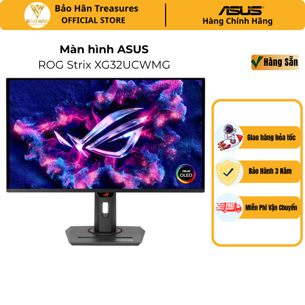 Màn Hình Gaming ASUS ROG Strix XG32UCWMG 32inch/ FHD/ OLED/ 480 Hz - Hàng Chính Hãng