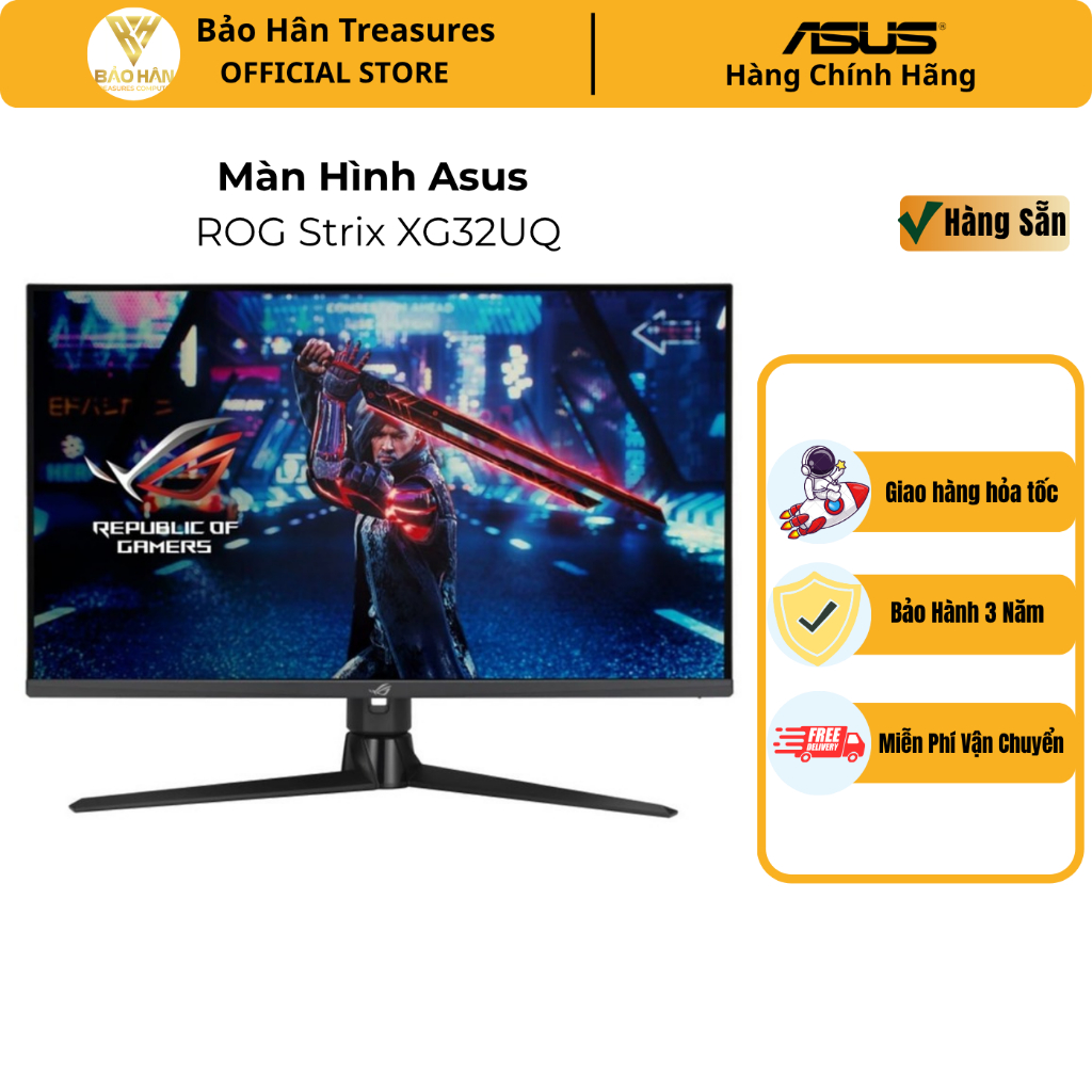 Màn Hình Asus ROG Strix XG32UQ (32 Inch/ 4K UHD/ Fast IPS/ 160 Hz/ 1 ms) hỗ trợ HDR600 - Hàng Chính 