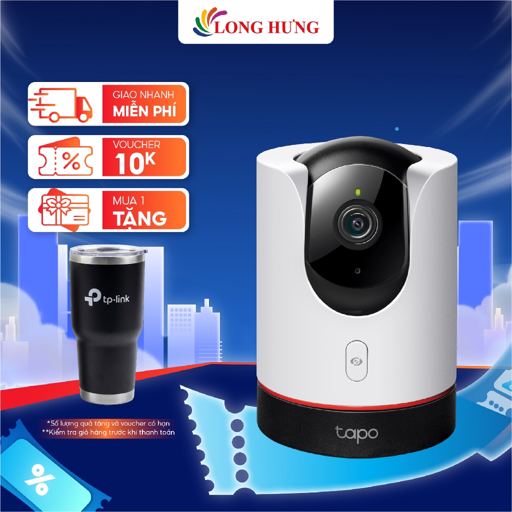 Camera trong nhà TP-Link Tapo AI Pan/Tilt Home Security Wifi 4MP 2K C225 - Hàng chính hãng