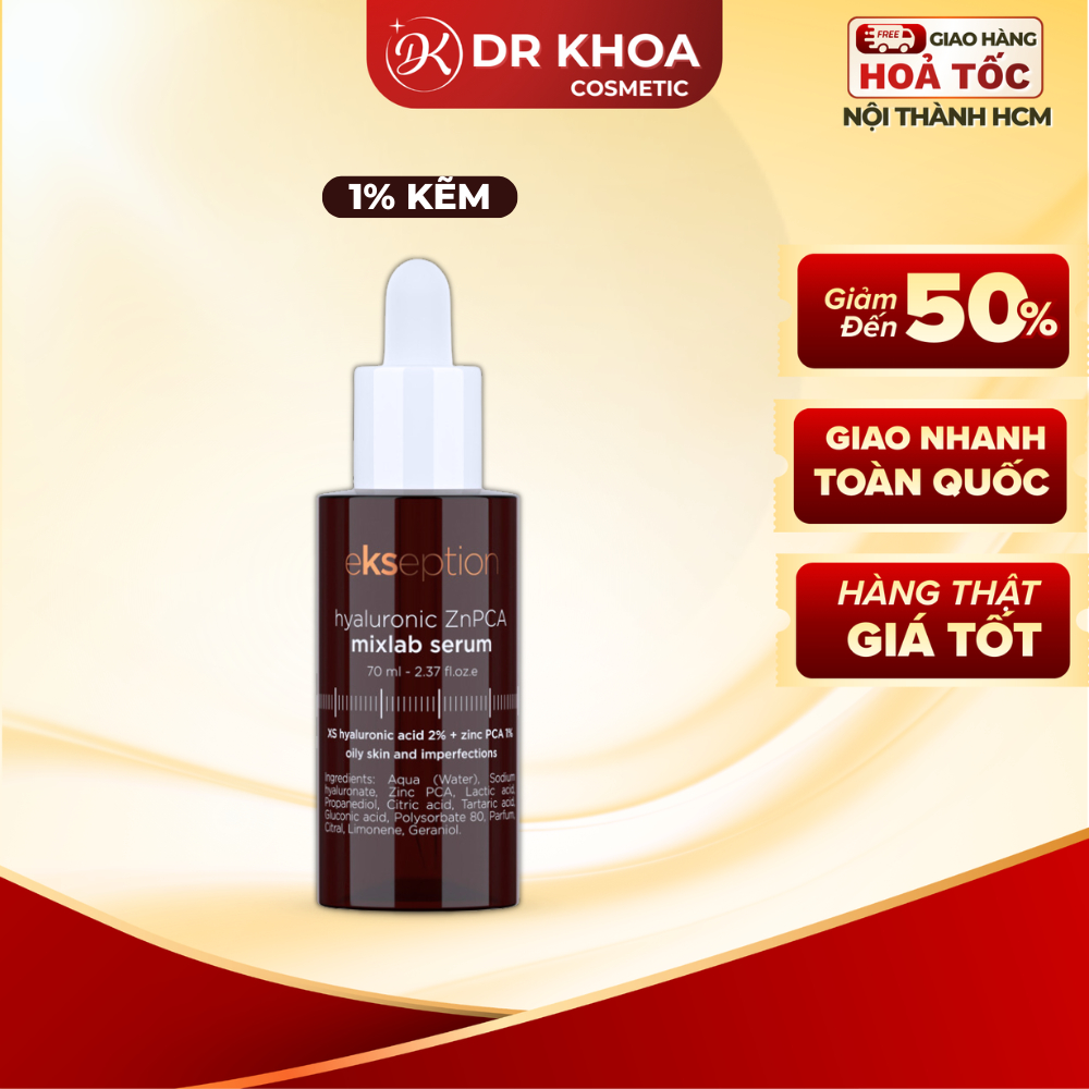 Tinh Chất Kẽm ZinC PCA Ekseption Mixlab Serum 75ml Giảm Dầu Mờ Thâm Sáng Da
