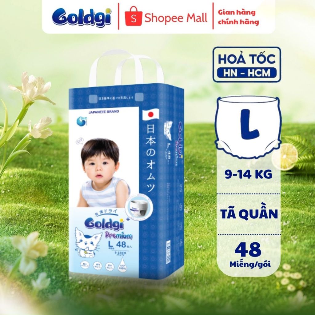 Tã Bỉm Goldgi Premium, Cao Cấp, Goldgi X5, Goldgi ECO Cải Tiến Mới, Size Nb/S/M/L/XL/XXL