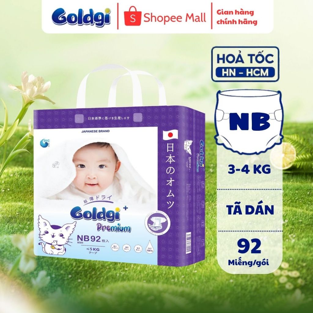 Tã Bỉm Goldgi Premium, X5, Eco Đủ Size