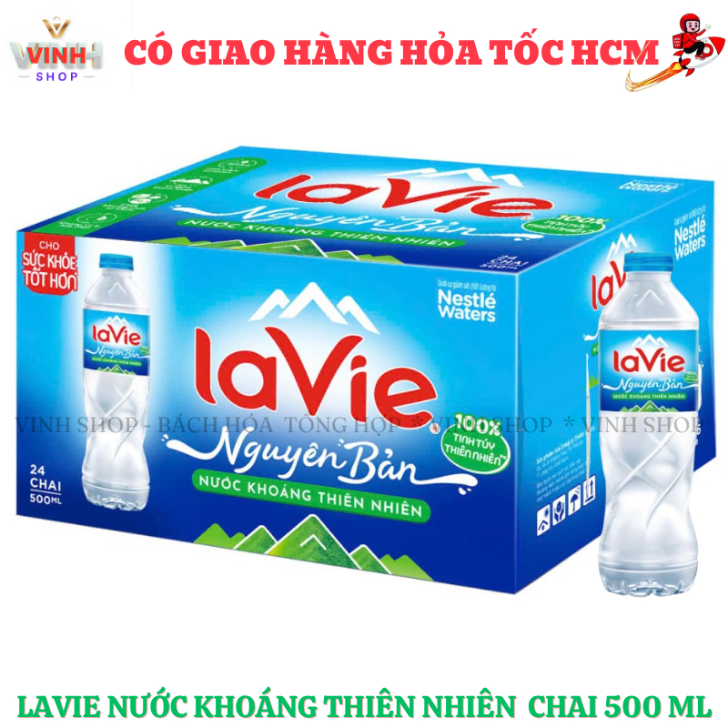Thùng 24 chai nước khoáng LaVie 500ml